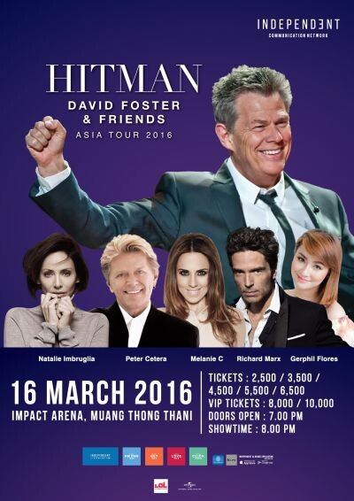 ฟินสุด!!! กับโปรโมชั่นสุดคุ้มเอาใจสาวกฮิตแมน 'Independent Communication Network Presents Hitman David Foster & Friends Asia Tour 2016’