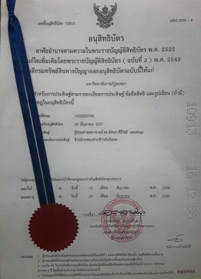 มรภ.สงขลา ได้อนุสิทธิบัตร “ข้าวยำกรอบจากข้าวสังข์หยด”