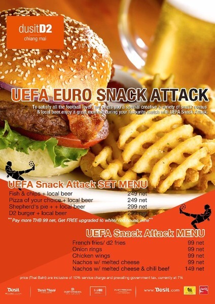 เชียร์ฟุตบอลโลกให้สุดอารมณ์มันส์กับ UEFA EURO SNACK ATTACK ที่มิกซ์บาร์, โรงแรมดุสิตดีทู เชียงใหม่