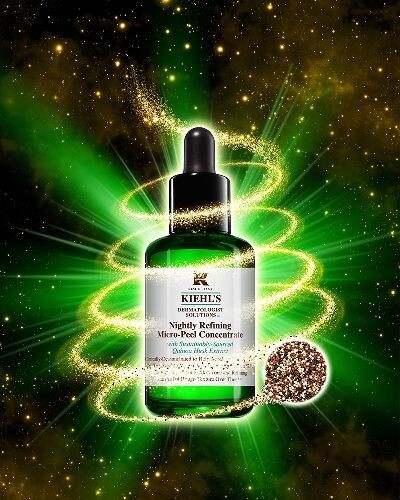 KIEHL’S NIGHTLY REFINING MICRO-PEEL CONCENTRATE “ผลัดผิวเก่า เผยผิวใหม่ที่ดูเด็กลง” ทรีตเม้นต์เพื่อลดเลือนความร่วงโรยของผิว สูตรทรงประสิทธิภาพด้วยสารสกัดจากเปลือกควินัว