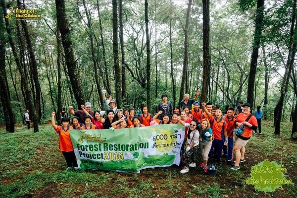 6,000 กล้าเพื่อป่าแม่กำปอง Flight of the Gibbon สานต่อโครงการปลูกป่า ปี 2559