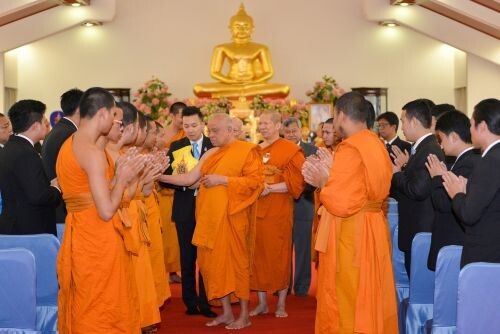 สำนักงานทรัพย์สินส่วนพระมหากษัตริย์ และภาคี จัดพิธีเปิดและอบรมเทศนาธรรม “สามเณรธรรมาสน์ทอง” ปี ๒๕๕๙ ระยะที่ ๒