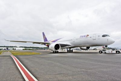 การบินไทยเผยโฉมเครื่องบินแอร์บัส เอ A350 XWB ลำแรก