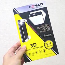 Commy กระจกนิรภัยมือถือ 3D เต็มจอ สมจริง พอดีขอบโค้ง