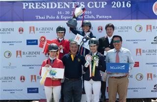 ผลการแข่งขันขี่ม้า เพรสซิเด้นท์ คัพ “President’s Cup 2016”