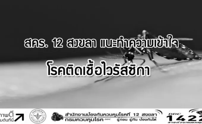 สคร. 12 สงขลา แนะทำความเข้าใจโรคติดเชื้อไวรัสซิกา