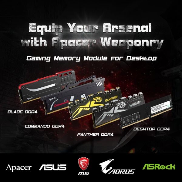 ได้หมดถ้าสดชื่น ! ผลิตภัณฑ์เมมโมรีโมดูลจาก Apacer  ซีรี่ย์ BLADE, COMMANDO, PANTHER DDR4 และอื่นๆ ผ่านการรับรองจาก Intel สำหรับการใช้งานร่วมกับเมนบอร์ดแพลตฟอร์มล่าสุด 200 Series