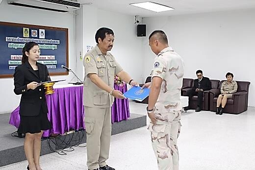 ปภ. โดย ศูนย์ ปภ.เขต 1 ปทุมธานี ปิดอบรมหลักสูตรสมาชิกกองอาสารักษาดินแดนกู้ภัย รุ่นที่ 4