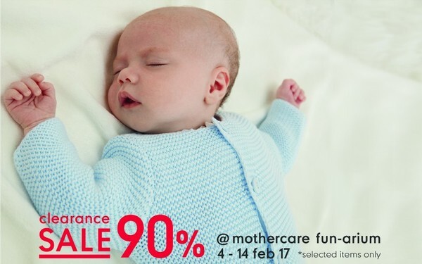 Mothercare Clearance Sale 90%! ครั้งแรกที่เราลดราคาแบบสุดๆ เสื้อผ้าคุณแม่และลูกน้อยเฉพาะรุ่น ลด 90% วันนี้ – 14 ก.พ 60