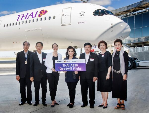 ภาพข่าว: การบินไทยรับมอบเครื่องบินแอร์บัส A350 XWB ลำที่ 5 พร้อมขนส่งสิ่งของบริจาค ในโครงการ THAI’s Goodwill Flight ณ ตูลูส ฝรั่งเศส