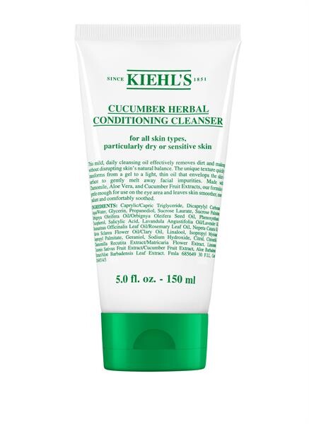 KIEHL’S CUCUMBER HERBAL CONDITIONING CLEANSER  ผลิตภัณฑ์ล้างหน้าสูตรใหม่จากคีลส์  ช่วยปลอบประโลมผิวให้รู้สึกเย็นสบายดุจแตงกวาสด