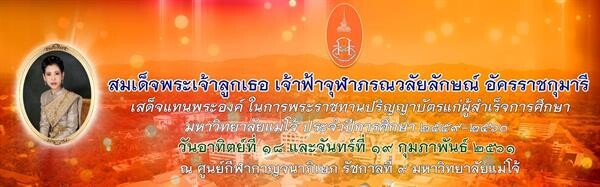 พิธีพระราชทานปริญญาบัตร ครั้งที่ 40 มหาวิทยาลัยแม่โจ้