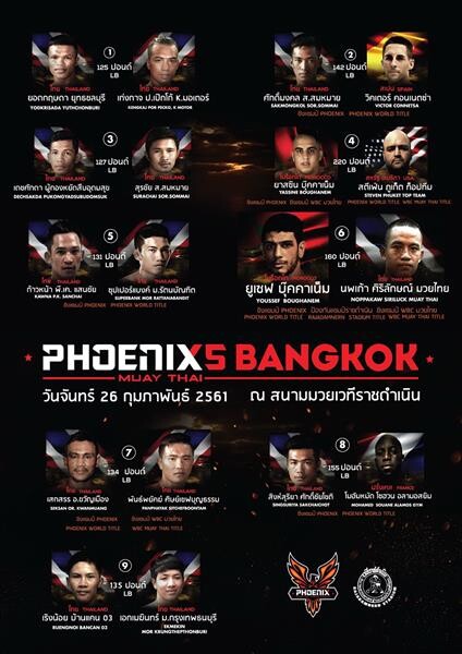 เปิดศึกมวยไทยสะท้านโลก “ฟีนิกซ์ ไฟท์ติ้ง แชมเปี้ยนชิพ” ครั้งที่ 5