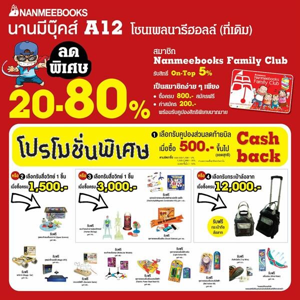 นานมีบุ๊คส์ ชวนเที่ยวงานสัปดาห์หนังสือแห่งชาติ ครั้งที่ 46 ยกขบวนหนังสือเต็มสูบ จัดโปร สุดคุ้ม ณ บู๊ท A12โซน Plenary Hall