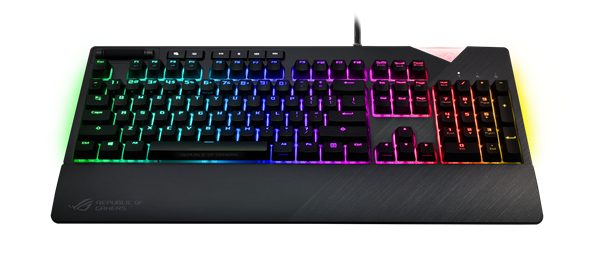 ASUS เปิดตัวคีย์บอร์ดเกมมิ่งรุ่นใหม่ล่าสุด ROG Strix Flare คีย์บอร์ด Mechanical มาพร้อมสวิทซ์ Cherry MX สามารถปรับแต่งแถบไฟในแบบของตนเองและรองรับการเล่นแสงไฟพร้อมทั้งแถบการควบคุมแสง ASUS AURA Sync สำหรับเกมเมอร์