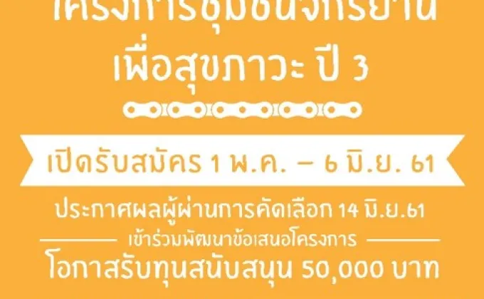 เปิดรับสมัครบุคคล ชุมชน หน่วยงาน