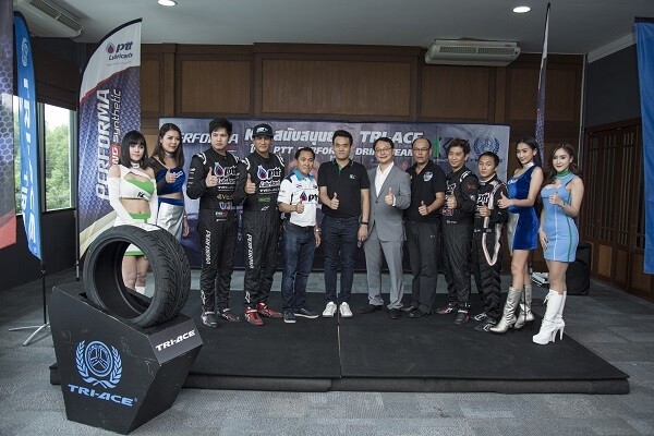 KCAP GROUP สนับสนุนยางรถยนต์ TRI-ACE RACING KING ให้กับทีม PTT PERFORMA DRIFT TEAM