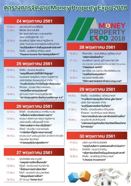 พบกับ Money Property Expo 2018 งานที่รวมทรัพย์ดี ทำเลเด่น โปรโมชั่นร้อนแรงที่สุดแห่งปี