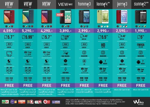 Wiko ขนทัพสมาร์ทโฟนและโปรโมชั่นพิเศษ ในงาน Thailand Mobile Expo 2018