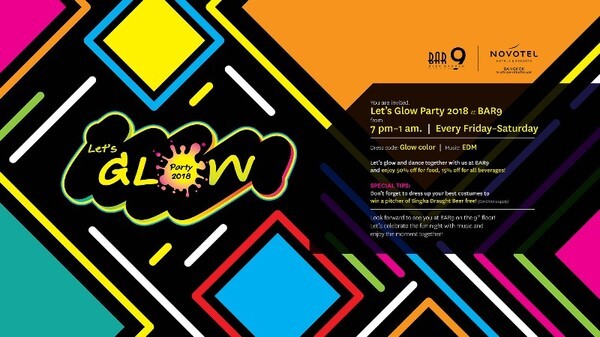 “Let’s Glow Party 2018” ปาร์ตี้ธีมสีเรืองแสงมาแล้ว! ที่บาร์ นายน์ เบียร์ การ์เด้น