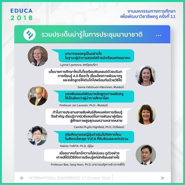 ได้เวลาอัพเดตความรู้เพื่อครู ในงาน “EDUCA 2018”