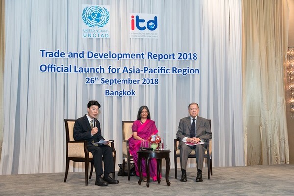 ITD ร่วมกับ UNCTAD เปิดตัว “รายงานการค้าและการพัฒนา 2561”