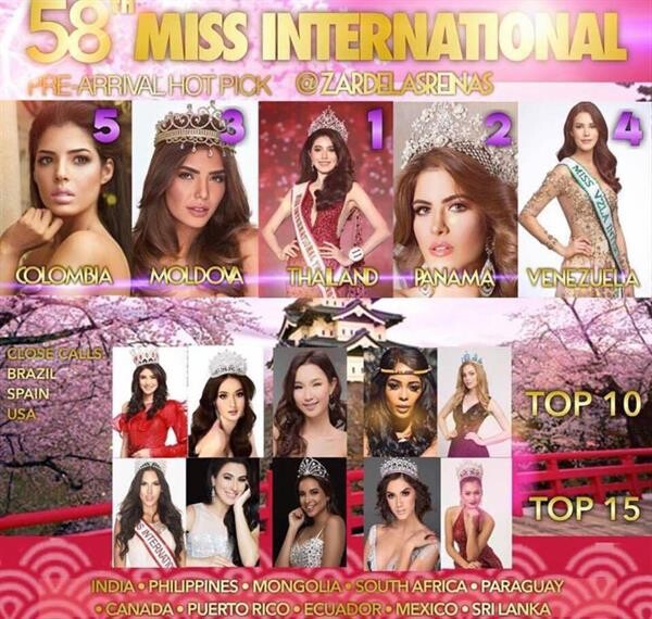 มีลุ้น!!!สายเอี๊ยม ยืน1 Miss International 2018