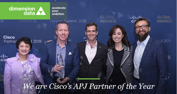 "ไดเมนชั่น ดาต้า" คว้า 3 รางวัลระดับโลกในงาน Cisco Partner Summit 2018