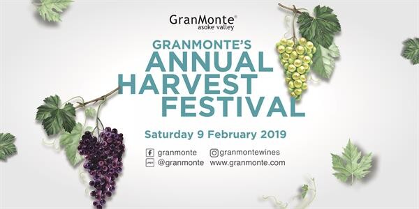 “ไร่องุ่นไวน์กราน-มอนเต้" ชวนสัมผัสประสบการณ์สุดพิเศษกับแคมเปญ “GranMonte Harvest Month All February 2019” พร้อมแพ็กเกจสุดเอ๊กซ์คลูซีฟ “Harvest Festival 2019”