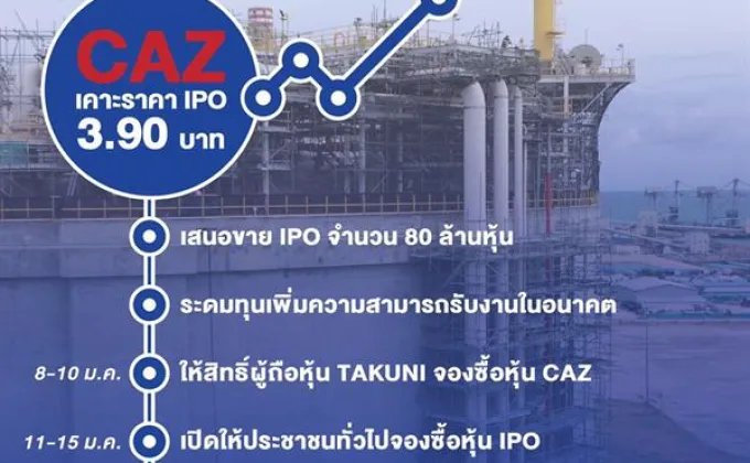 CAZ ขายหุ้นIPO เป็นที่เรียบร้อย