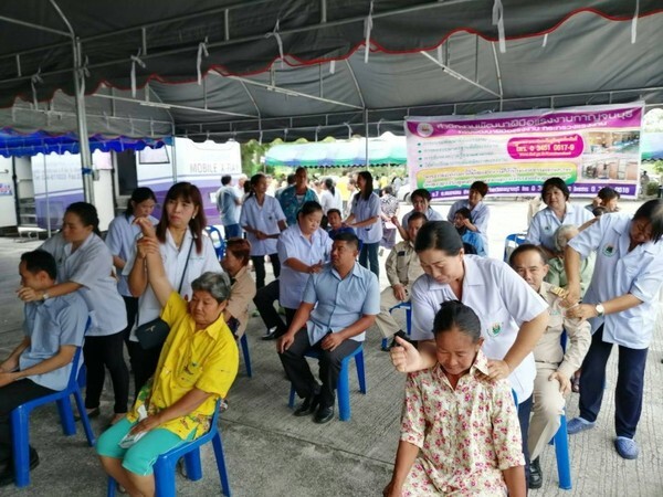 สนพ.กาญจนบุรี ร่วมบริการประชาชนตามโครงการบูรณาการหน่วยแพทย์เคลื่อนที่เพื่อดูแลประชาชนฯ