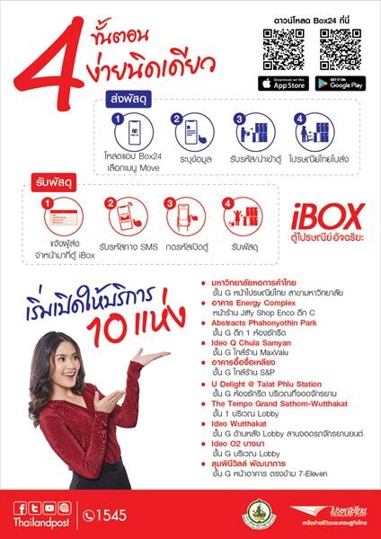 ไปรษณีย์ไทย ลุยขยายตู้ไอบ๊อกซ์ “รับ-ส่งได้ไม่จำกัดเวลา” ตลอด 24 ชม.