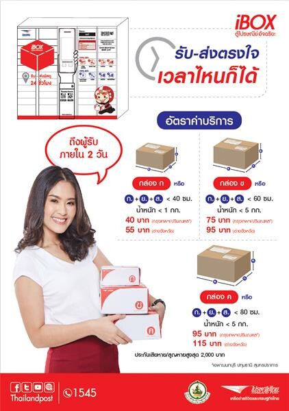 ไปรษณีย์ไทย ลุยขยายตู้ไอบ๊อกซ์ “รับ-ส่งได้ไม่จำกัดเวลา” ตลอด 24 ชม.