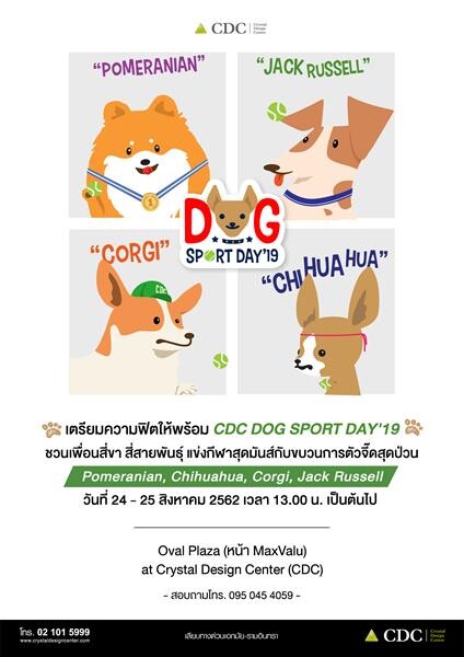 คริสตัล ดีไซน์ เซ็นเตอร์ (ซีดีซี) จัดงาน CDC Dog Sport Day 2019 “ท้าประลองความฟิต ของตัวจี๊ดสุดป่วน”