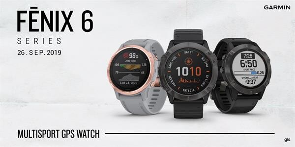 Garmin เปิดตัว Fenix 6 จีพีเอสมัลติสปอร์ตวอทช์ ชาร์จพลังงานแสงอาทิตย์ ครองอันดับหนึ่งกลุ่มแอคทีฟไลฟ์สไตล์ รุดขยายสู่ตลาดแฟชั่น