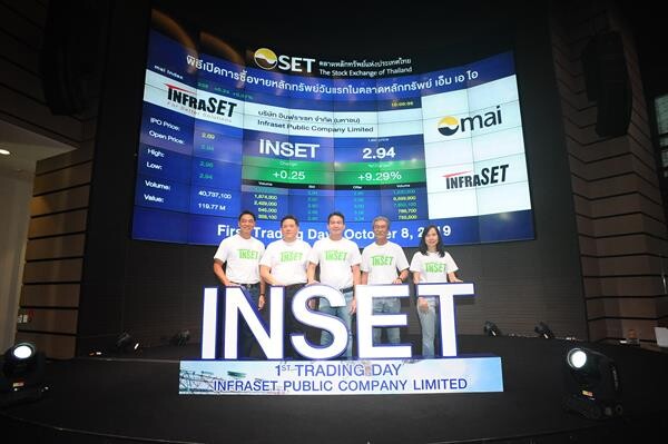 ภาพข่าว: INSET เปิดเทรดวันแรกราคาพุ่งเหนือจอง 9.29%