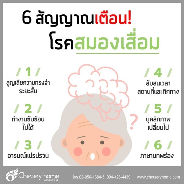 6 สัญญาณเตือน! โรคสมองเสื่อม