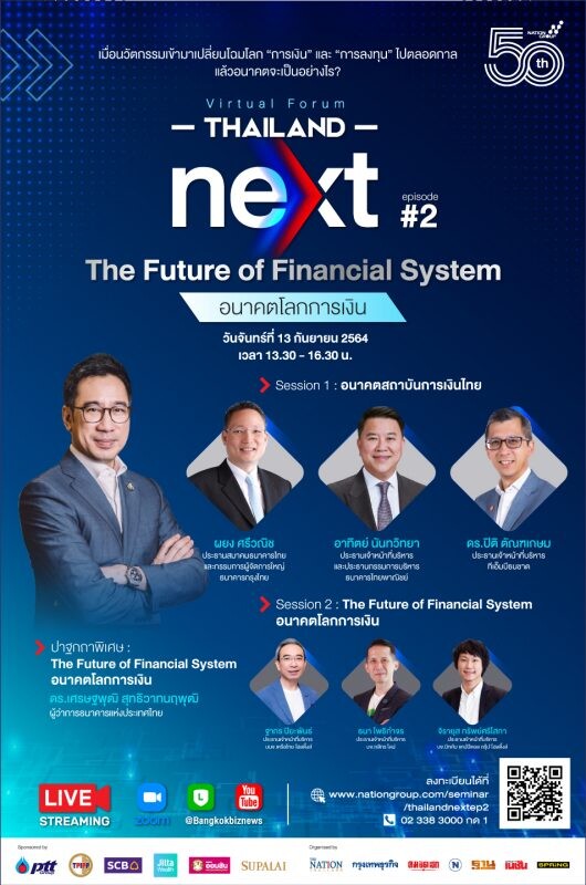 เครือเนชั่น เปิดเวที Virtual Forum Thailand Next เวทีที่ 2 ในหัวข้อ The Future of Financial System อนาคตโลกการเงิน