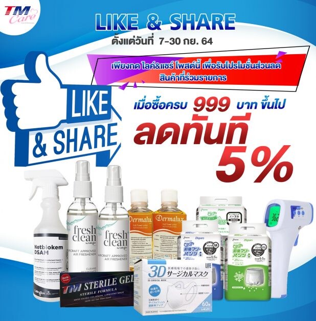 TM จัดหนักเปิด 3 โปรโมชั่นขายผ่าน TM CARE SHOP หวังกระจายสินค้าเกรดโรงพยาบาลเข้าถึงลูกค้าผ่านออนไลน์