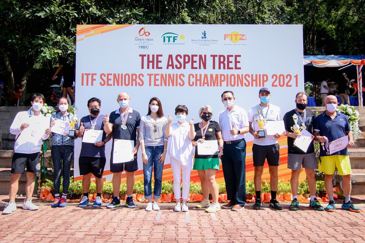 นักเทนนิสรุ่นใหญ่จากทั่วโลก โชว์ฟอร์มแกร่ง ชิงแชมป์ "The Aspen Tree ITF Seniors Tennis Championship"