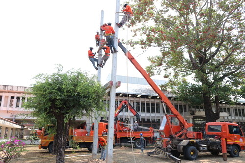 สพร.7 อุบลฯร่วมกับการไฟฟ้าส่วนภูมิภาคจัดตั้งสถานีฝึกปฏิบัติไฟฟ้าภายนอกอาคาร ภายใต้โครงการ 1 จังหวัด 1 โครงการ