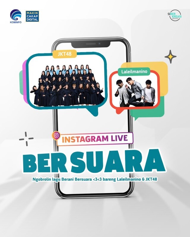 "ลาเลย์มานิโน" และ "เจเคทีโฟร์ตีเอต" เปิดไลฟ์บนไอจี โปรโมทเพลง "Berani Bersuara <3<3"