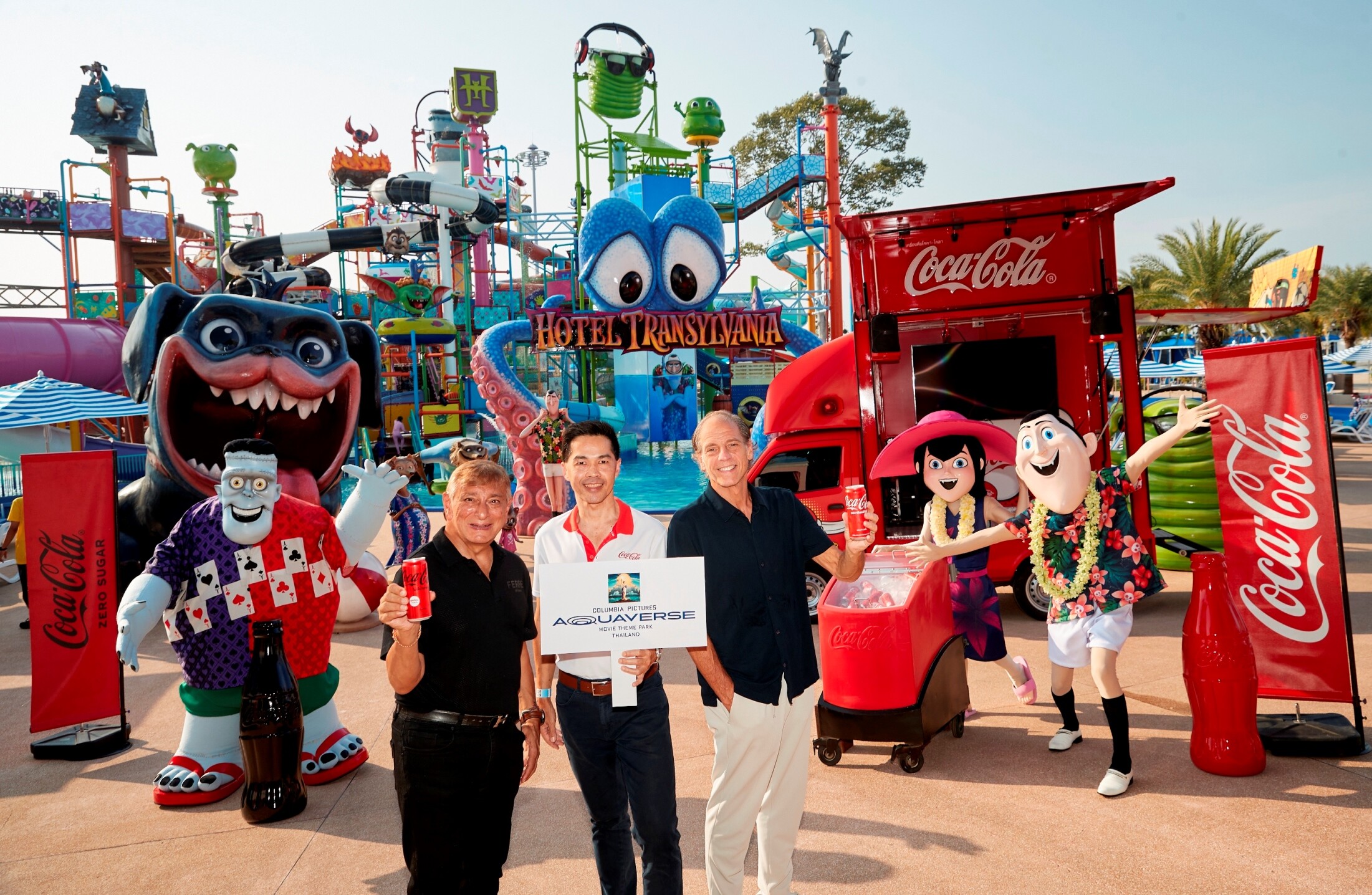 Coca-Cola and Columbia Pictures Aquaverse team up as the world's first Columbia Pictures theme &amp; waterpark opens in Pattaya!