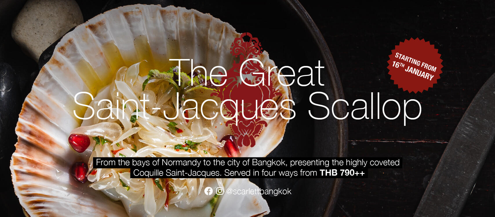 สการ์เล็ตเปิดตัวเมนูสุดพิเศษ "The Great Coquilles Saint-Jacques Scallops"