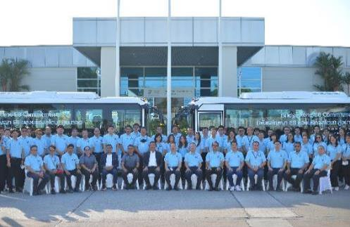 Bridgestone Drives towards Carbon Neutrality by Rolling Out EV Shuttle Buses to Service Its Teammates at Amata City Chonburi Industrial Estate