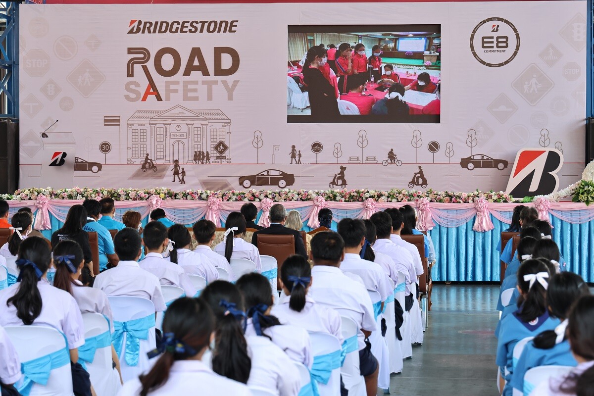 Bridgestone Carries on "The 2nd Bridgestone Global Road Safety Project", Building a Powerful Bridgestone's Youth Champions Network and Conducts Handover of Road Modifications to a Pilot School