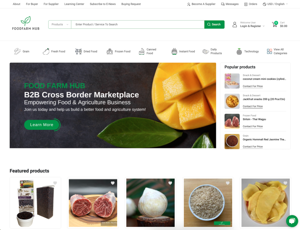 Food Farm Hub introduces a Cross-Border B2B Food and Agriculture Marketplace