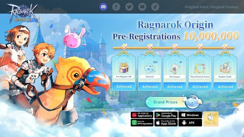 "Ragnarok Origin" มียอดลงทะเบียนล่วงหน้าถึง 10,000,000 ครั้ง! เปิดให้ดาวน์โหลดเกมกันแล้ววันนี้!