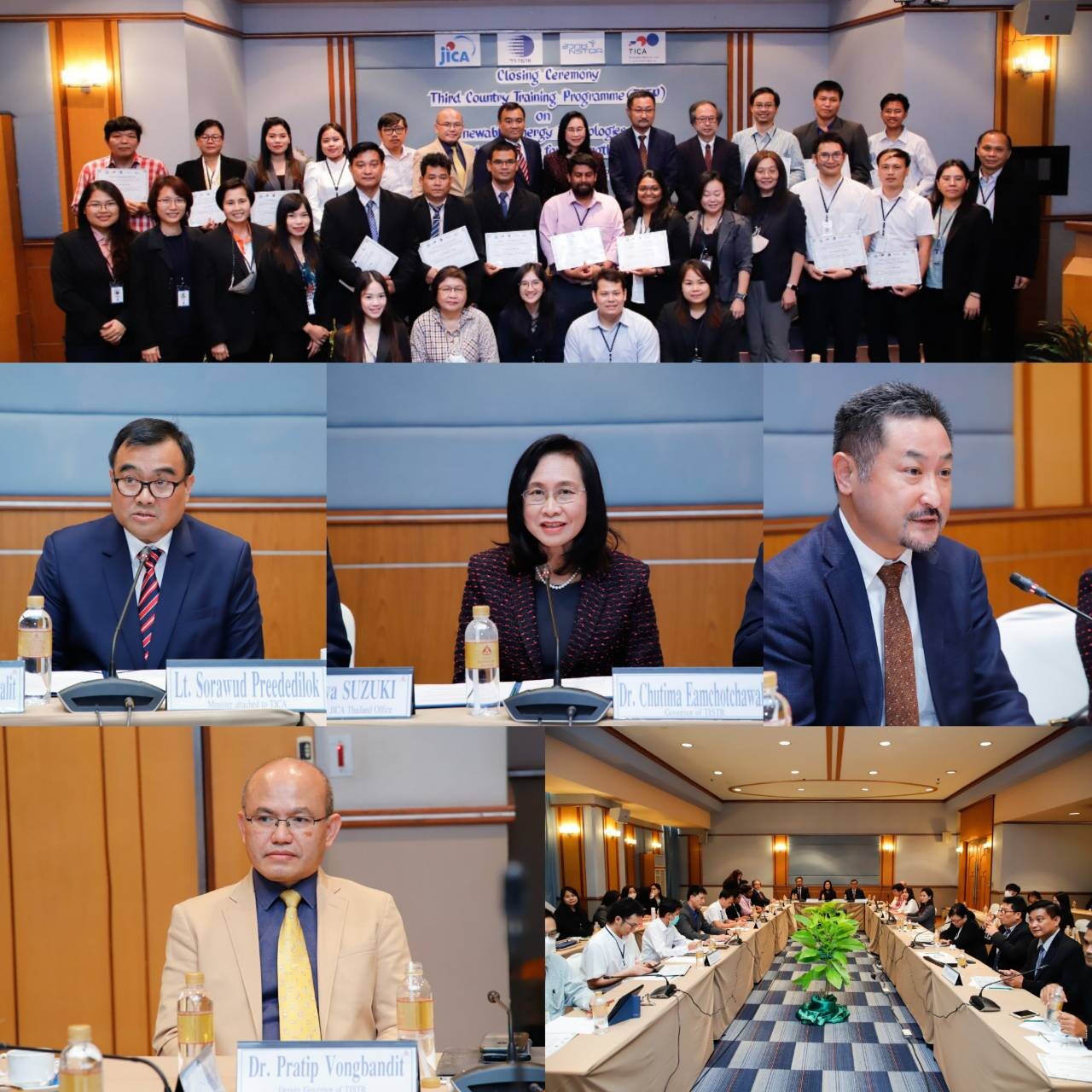 TISTR Governor Presents Certificates and Congratulatory Remarks at ASEAN Workshop on Renewable Energy Technologies and Knowledge Transfer