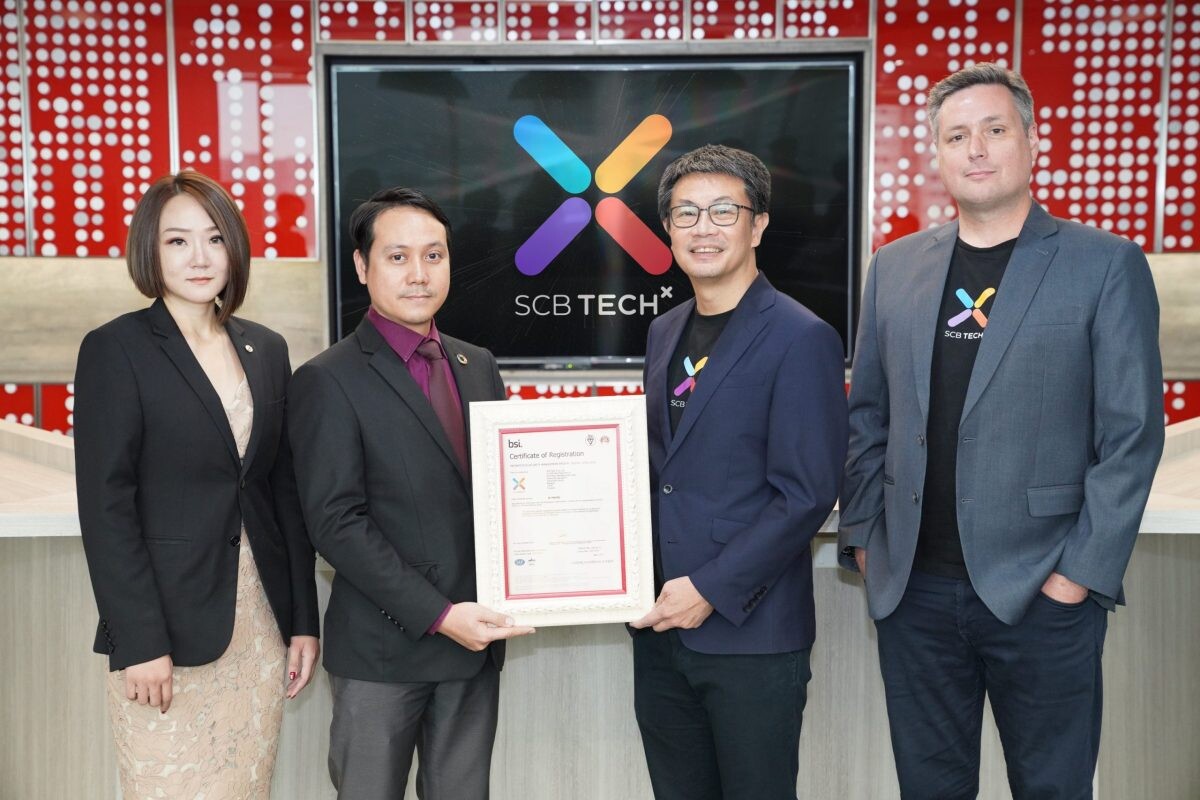 SCB TechX รับมอบใบรับรองระบบมาตรฐานความปลอดภัยสารสนเทศ ISO 27001 ยกระดับความปลอดภัยข้อมูล พร้อมสร้างความเชื่อมั่นให้กับลูกค้า